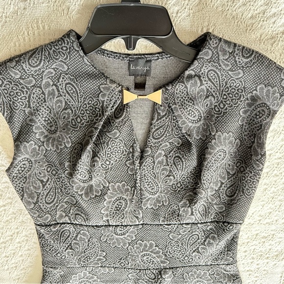 🔵 Gray Cap Sleeve Dress Size S - Picture 2 of 9